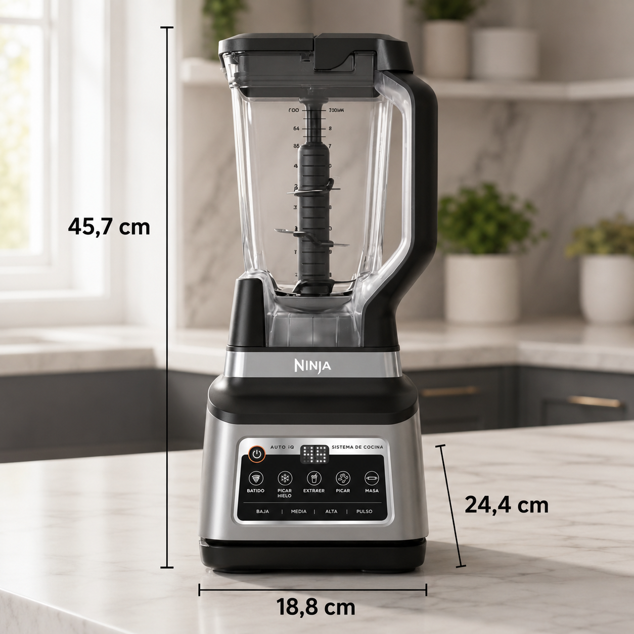 Sistema de cocina Ninja Profesional Más con Auto-iq y 72 oz. Total de Trituración Licuadora, BN800