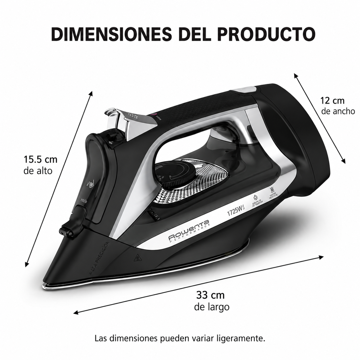 Plancha Rowenta Cordreel Accessetteam, DW2450, Negro