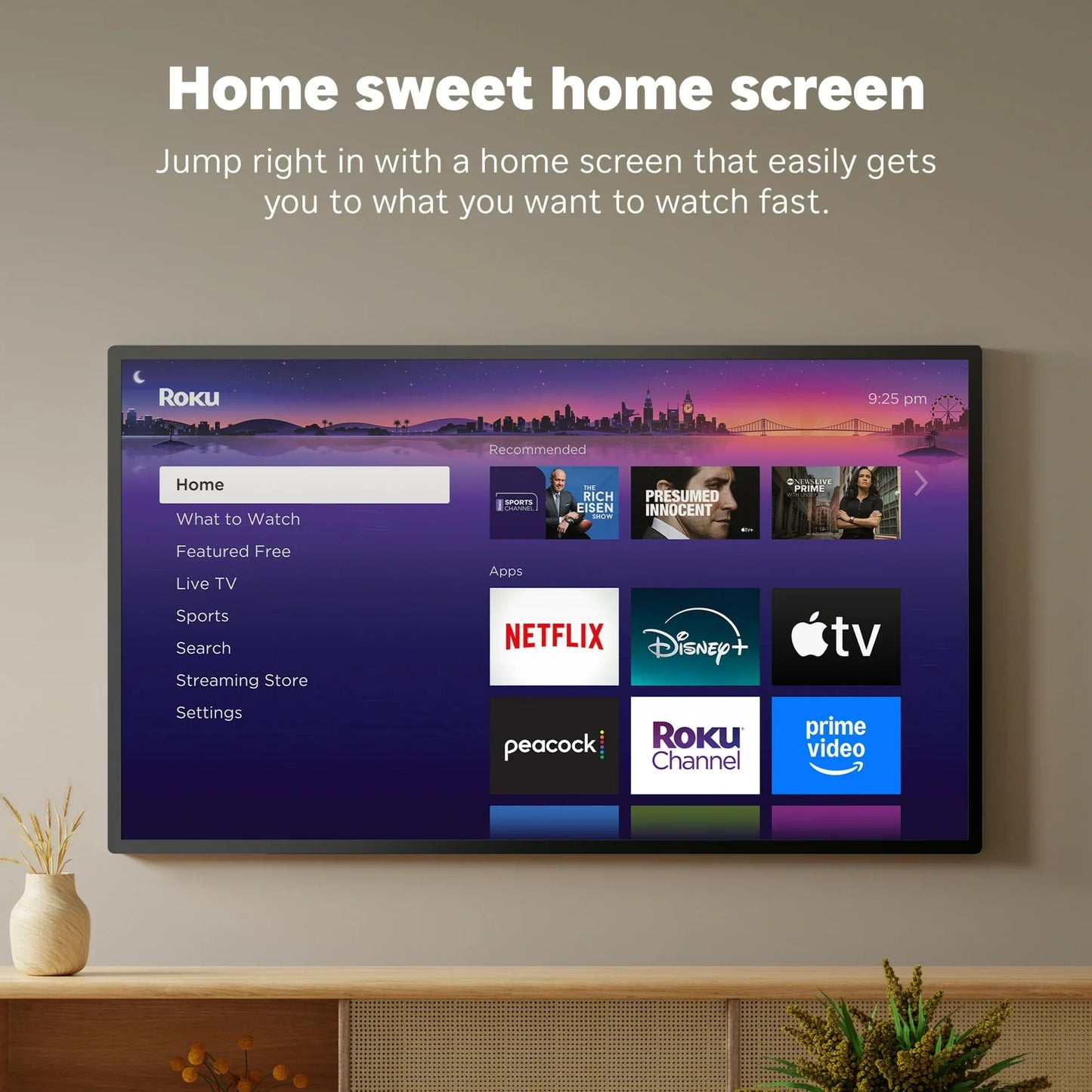 Roku Streaming Stick 2025 - Dispositivo de Streaming HD Roku para Televisión con Control Remoto por Voz - Televisión Gratuita y en Vivo