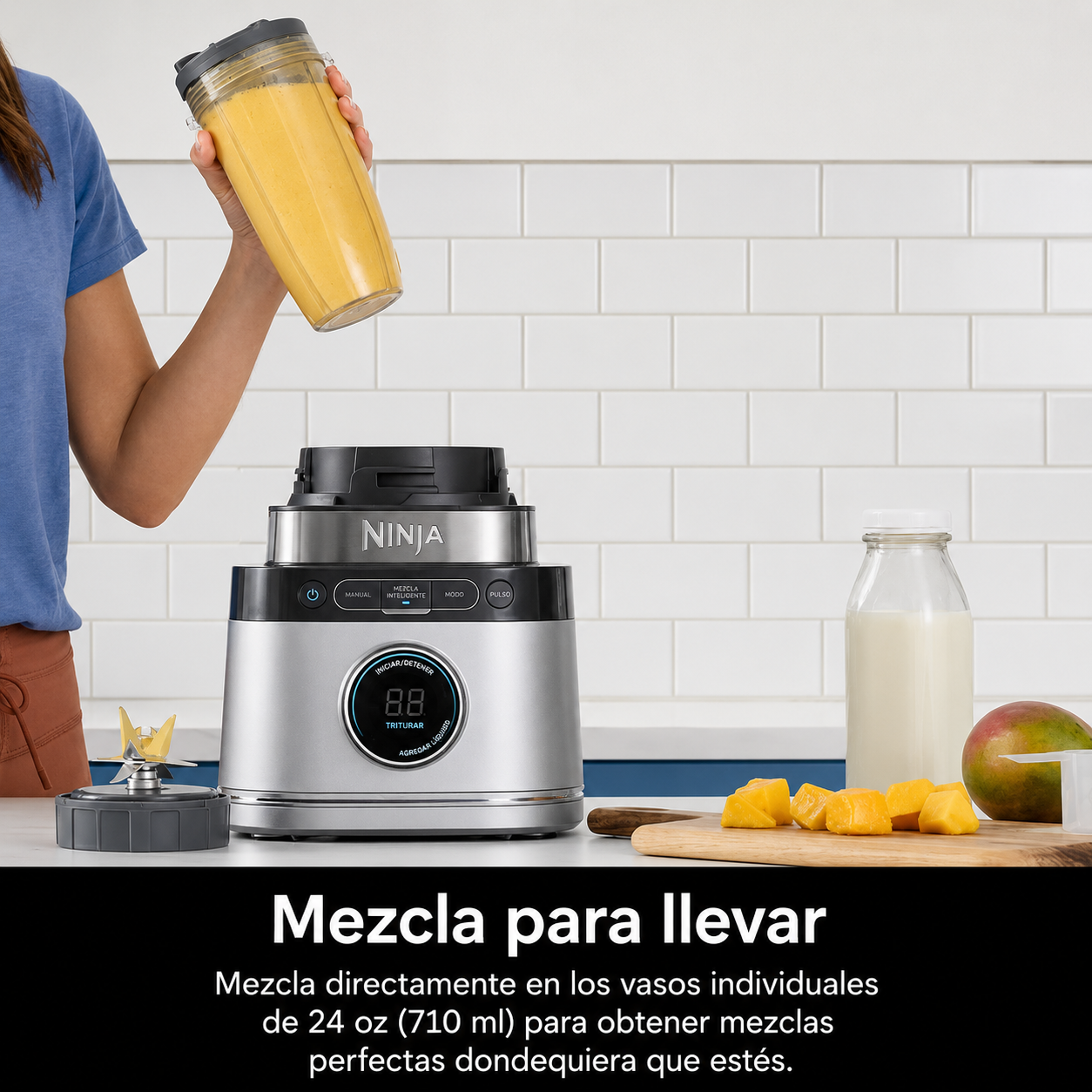 Ninja Detect Kitchen System Power Blender + Procesador tecnología Blendsense TB400 1700W