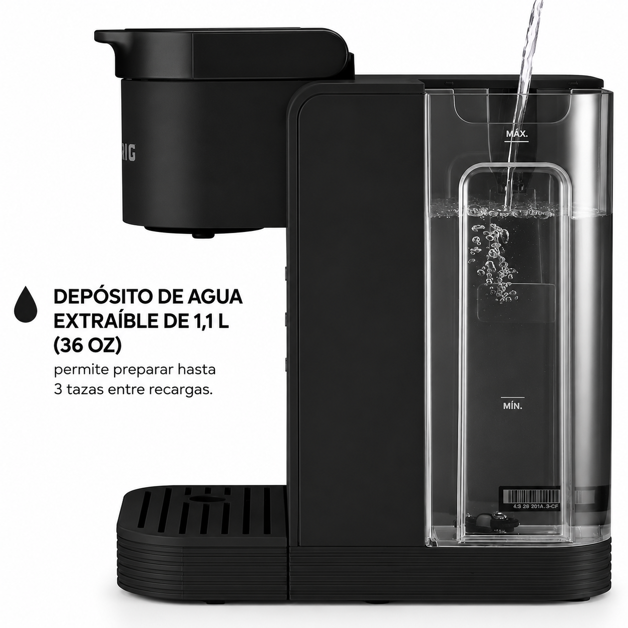 Keurig K-Express Essentials Cafetera de cápsulas K-Cup de una porción, color negro