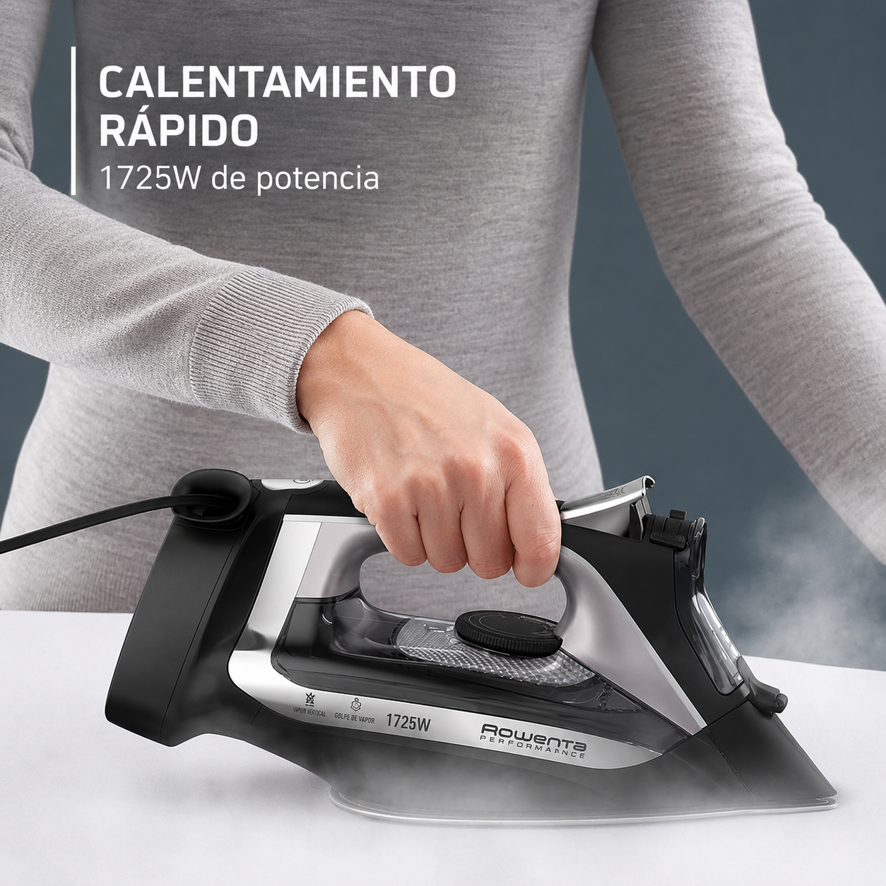 Plancha Rowenta Cordreel Accessetteam, DW2450, Negro