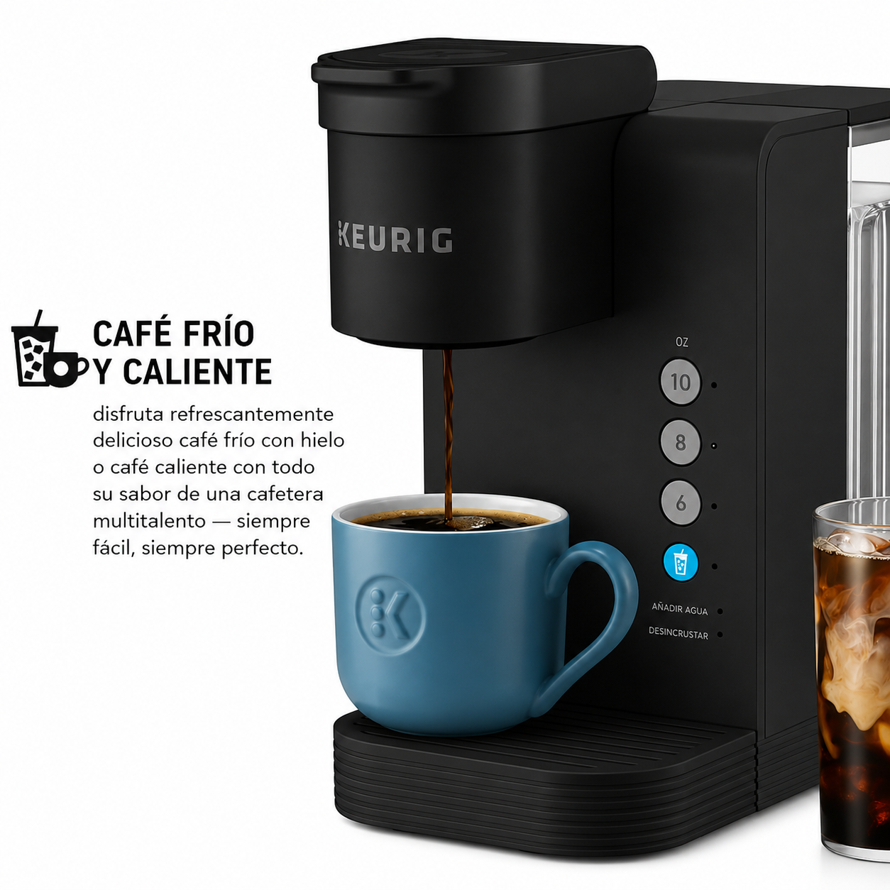 Keurig K-Express Essentials Cafetera de cápsulas K-Cup de una porción, color negro