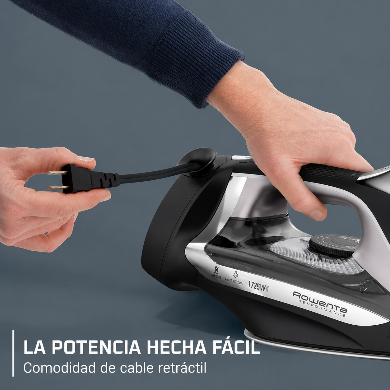 Plancha Rowenta Cordreel Accessetteam, DW2450, Negro