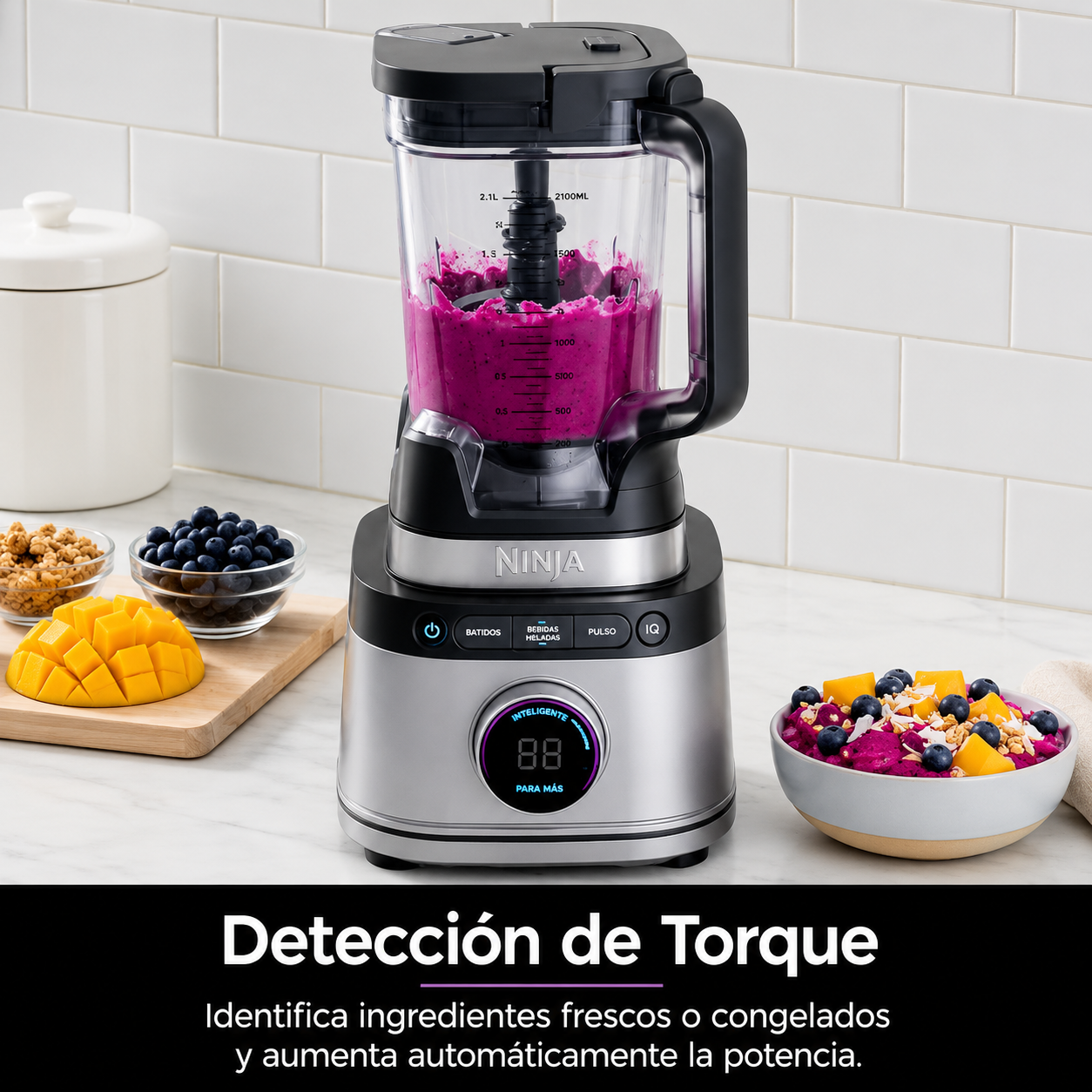 Ninja Detect Kitchen System Power Blender + Procesador tecnología Blendsense TB400 1700W
