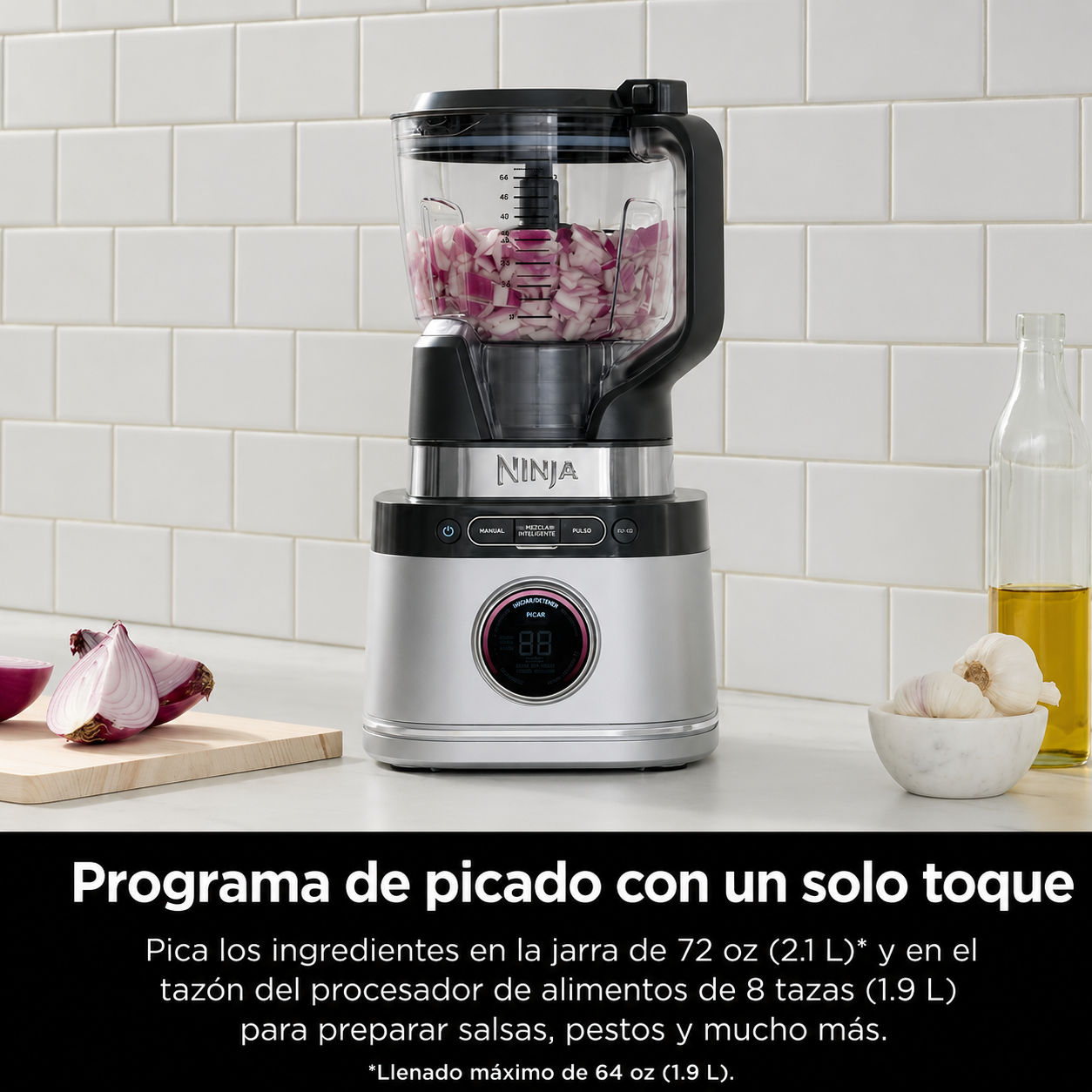 Ninja Detect Kitchen System Power Blender + Procesador tecnología Blendsense TB400 1700W