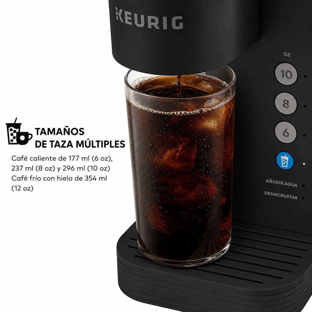 Keurig K-Express Essentials Cafetera de cápsulas K-Cup de una porción, color negro
