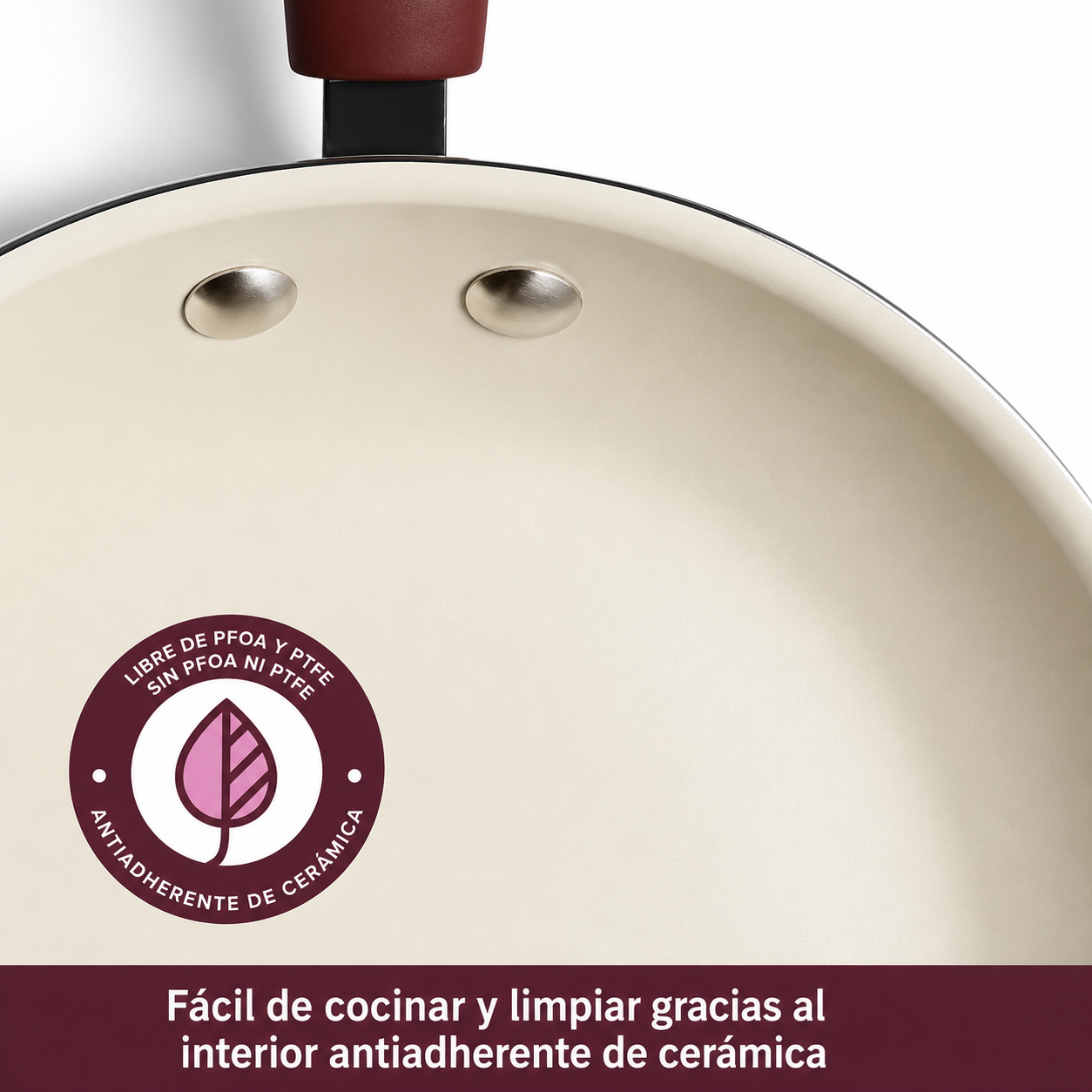 Juego de utensilios de cocina antiadherentes de cerámica Tramontina Ceramaware de 20 piezas, color vino.
