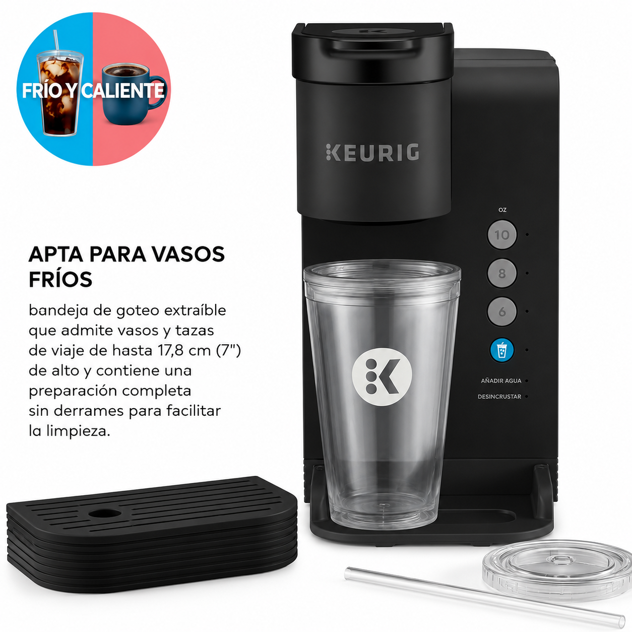 Keurig K-Express Essentials Cafetera de cápsulas K-Cup de una porción, color negro