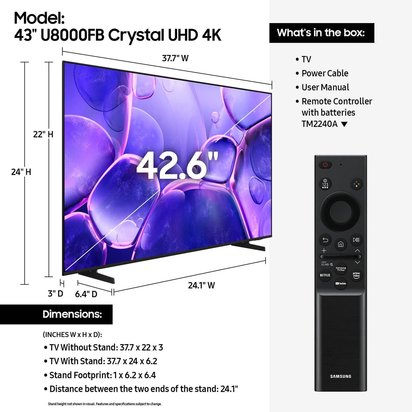 Samsung Televisor Inteligente 40” Clase Full HD F6000F 2025 - UN40F6000FFXZA